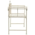 thumbnail image 3 of vidaXL Garden Bench 132 cm Metal Antique White, 3 of 5