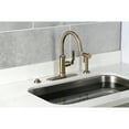 thumbnail image 4 of Kingston Brass KS2433KL Whitaker Single-Handle Kitchen Faucet with Brass Side Sprayer, Antique Brass, 4 of 7