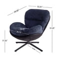 thumbnail image 3 of Dual Material, Modern Aesthetic Swivel Chair / Fits Contemporary Interiors, 3 of 6