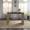 thumbnail image 4 of ACME Table de Comptoir en Marbre Charnell avec Base de Rangement en Noir et Chêne, 4 of 9