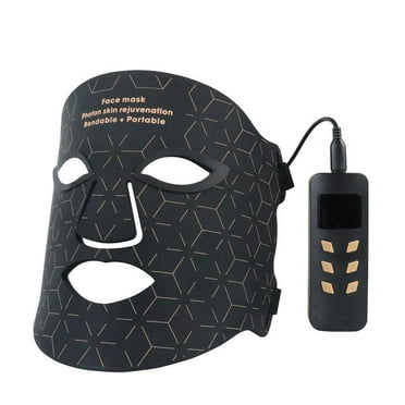 LED Facial Mask for Home Use - Red and Blue Light Therapy Silicone Face Mask for Skincare