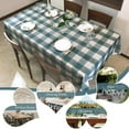 thumbnail image 5 of STATINT Green Checkered Vinyl Tablecloth, Waterproof Oil-Proof Wipeable Heavy Duty Plastic Table Cover, 55 in. x 106 in., 5 of 8