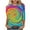 Multicolor Plus Size Blouse for Women_j, variant on CYMMPU Tie Dye 3/4 Sleeve Fall Fashion Shirts Spring Tops Loose Fit Tunic Tops Boho Blouses for Women Dressy Casual Crew Neck Ombre T-Shirts S