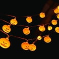 thumbnail image 3 of Small Halloween LED Pumpkin Color Decoration Warm String Sliced Home Decor, 3 of 9