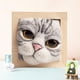 thumbnail image 2 of Kits de fieltro de aguja para principiantes, Kit de adornos para marco de fotos de cabeza de gato, decoración de gato encantadora y Kit de juguete de peluche de gato de fieltro de lana, 2 of 5
