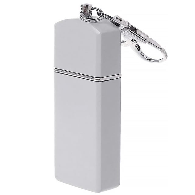 Cenicero portátil tipo extraíble con marco de metal para viajes al aire libre, mini cenicero para acampar con llavero, plateado kenally HA6093-02B