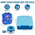 thumbnail image 3 of Boîte à Lunch Bento Étanche à 4 Compartiments pour Enfants avec Thermo à Soupe Isolé de 8oz, 3 of 6