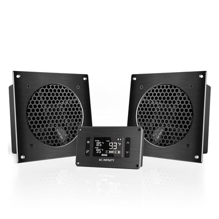 AC Infinity AIRPLATE T8  Quiet Cooling Dual-Fan System 6  with Thermostat Control  for Home Theater AV Cabinets price history on PriceWatchPro