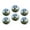 C1229, variant on Glass Refrigerator Magnet 6Pcs Magnetic Fridge Sticker,Decor for Kitchen,Whiteboard,Cabinet,Cat Portrait In Dynamic Color Forms