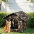 thumbnail image 2 of Insulated Outdoor Cat Shelter for Winter - Waterproof Feral Cat House with Thermal Warmth, Weatherproof Stray Pet Shelter with Foldable Design and Easy Clean Interior, 2 of 5