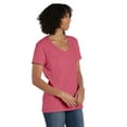 thumbnail image 4 of Hanes V-Neck T-Shirt Women's Garment Dyed Short Sleeve Tee Ringspun Cotton, 4 of 7