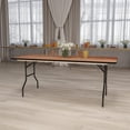 thumbnail image 2 of Bowery Hill 72" Rectangular Wood Folding Banquet Table, 2 of 9