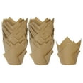 thumbnail image 1 of 100 Unidades de Moldes para Magdalenas de Papel Estándar En Forma de Tulipán, Envoltorios Antiadherentes Desechables para Cumpleaños, Banquetes y Fiestas, Natural, 1 of 6