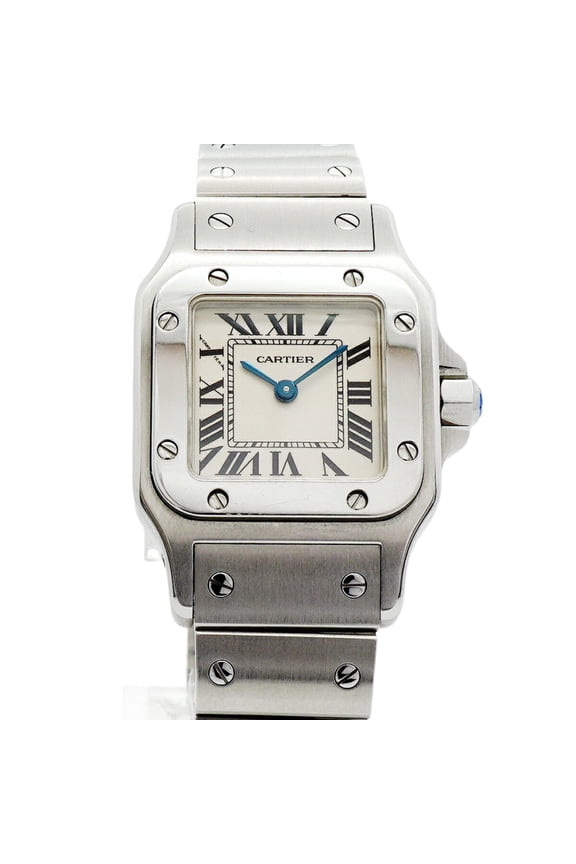 Pre-Owned Cartier Santos Galbee SM W20056D6 Ivory Dial Women's Watch (Good)