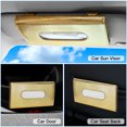 thumbnail image 7 of OTOSTAR Tissue Holder Box Mask Holder for Car, PU Leather Car Visor Tissue Holder Napkin Holder, Backseat Tissue Case Holder for Car, Vehicle (Golden), 7 of 7