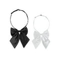 thumbnail image 1 of INSPIRAR CHIC Corbata de moño ajustable para mujeres, 2 piezas, negro y blanco, talla única, 1 of 6