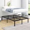thumbnail image 2 of Base Cama Matrimonial Size，Marco de Cama de Plataforma de Metal de 14 Pulgadas, No Necesita Somier, Soporte de Listones de Metal, Base de Cama con Gran Almacenamiento, 2 of 2