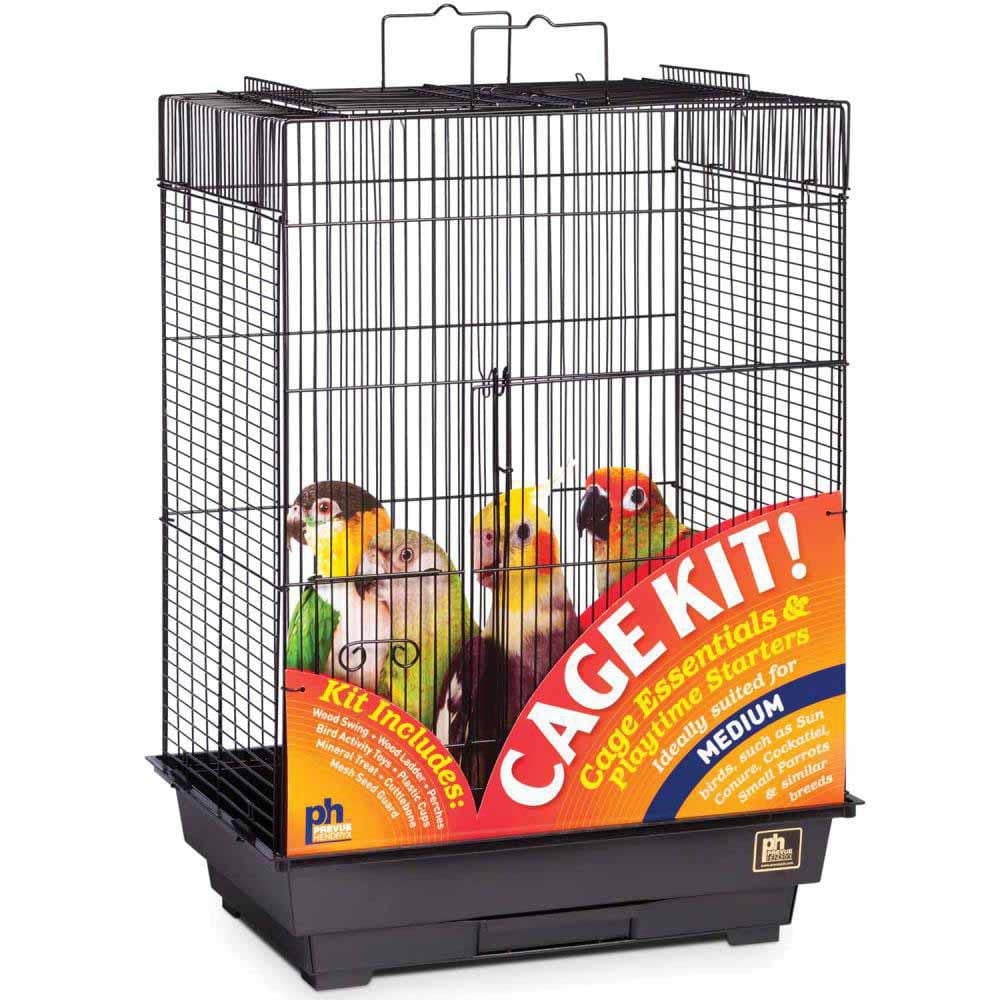Prevue Pet Playtop Starter Kit Cage À Oiseaux Noir