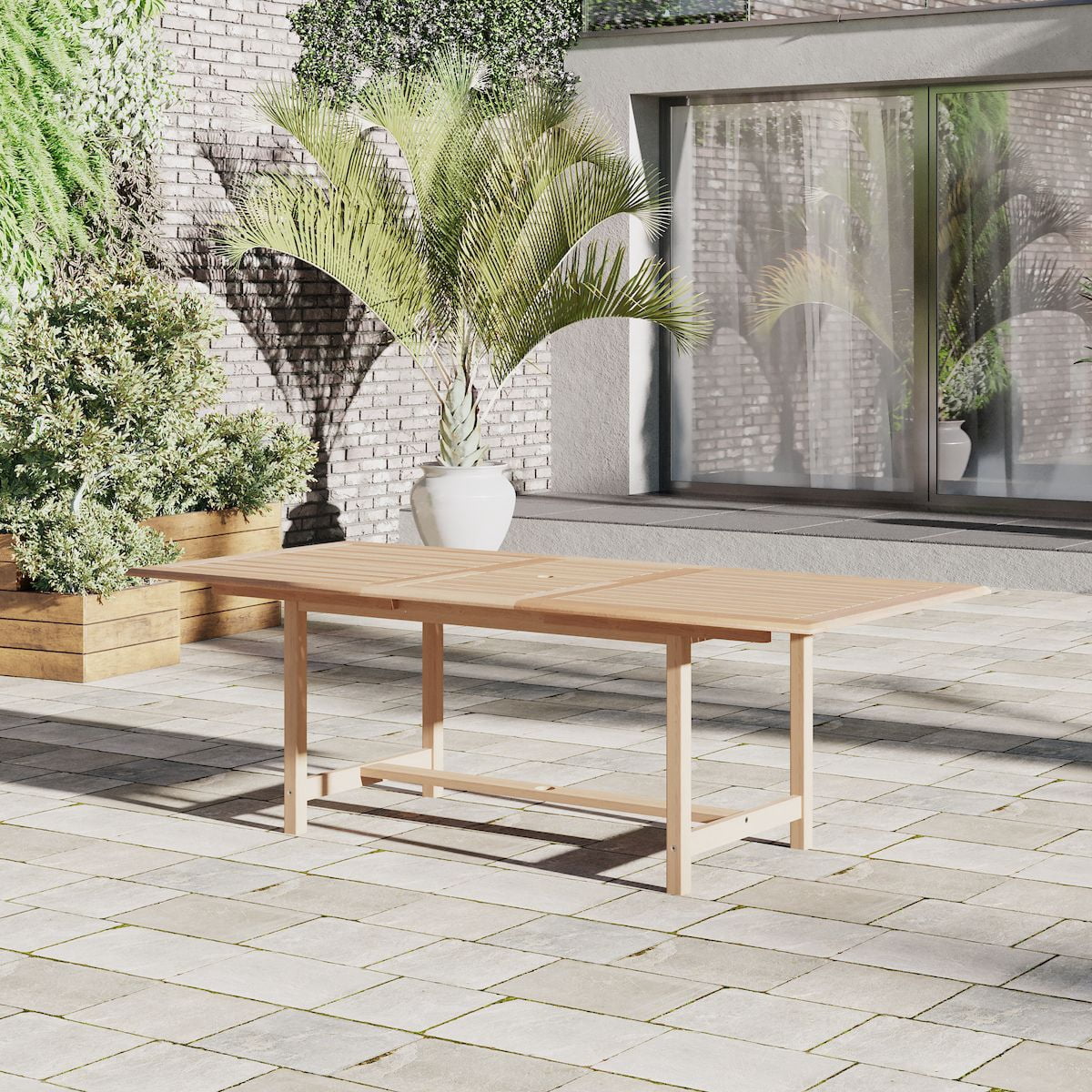 Amazonia Pipa 9-Piece 100% FSC Teak Wood Rectangular Patio Dining Set