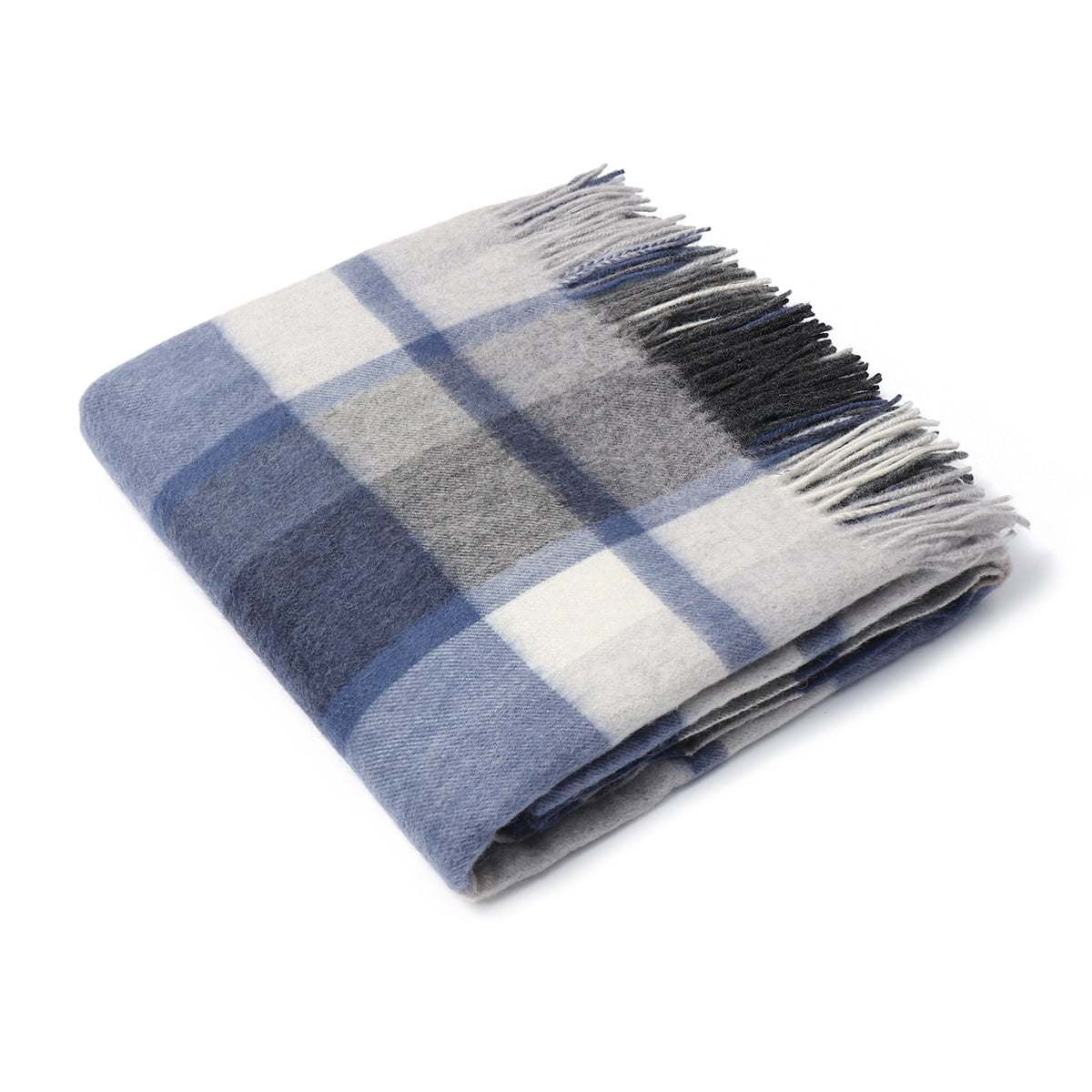 WAMSOFT Pure Wool Throw Blanket Knee Rug Warm Soft 83" x 55"for Couch Bed Camping throws blankets,1.5lb