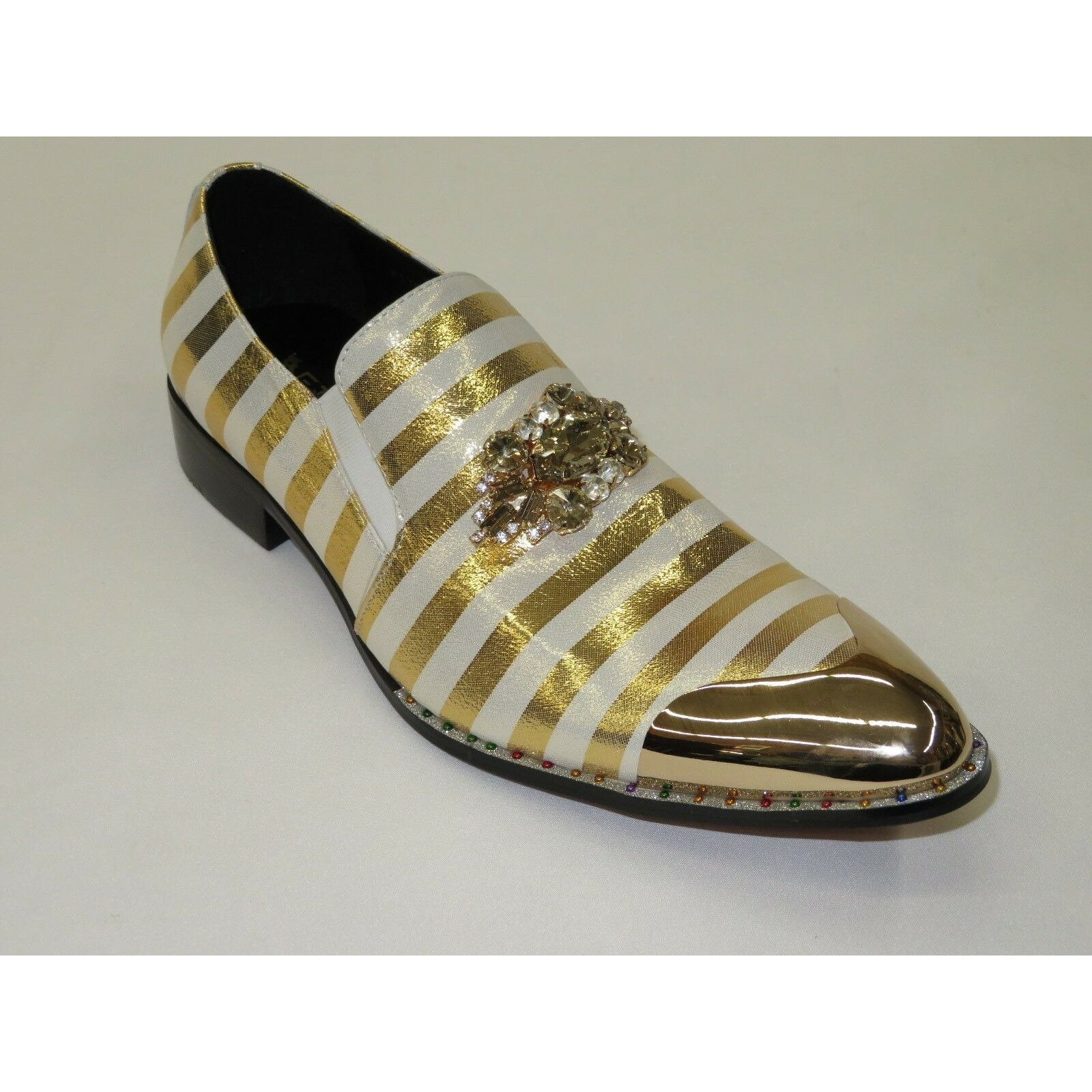 white gold dress shoes