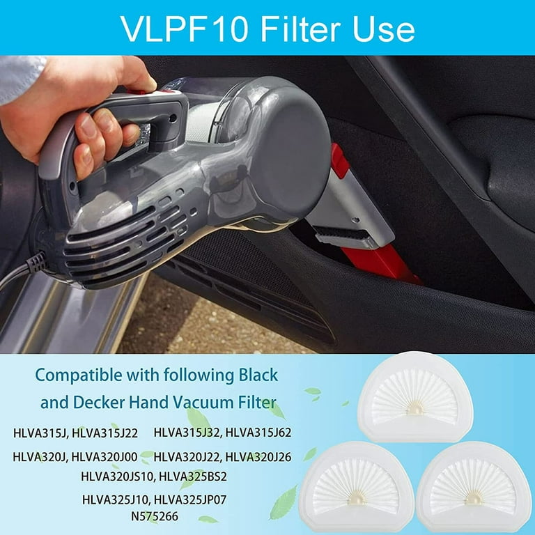 4 Pack Black & Decker Power Tools Vf110 Replacement Filter, Hand Vacuum Filter Cordless Vacuum CHV1410l,Laukowind