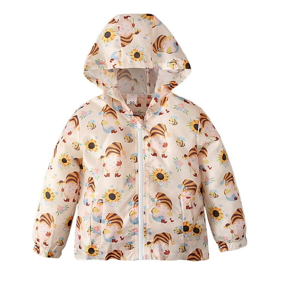 Winter Savings Clearance! Dezsed 2-7Years Spring Autumn Kids Cartoon Print Jackets For Boys Children Clothes Windbreaker Coats For Boys Toddler Girls Zipper Jackets Outerwear