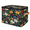 Multicolor 1, variant on CURLYOOT Rose Floral Storage Bins with Zipper Lid Fabric Storage Baskets Boxes Polka Dots Washable Foldable Clothes Organizer Container with Leather Handles for Shelves Closet