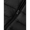 thumbnail image 3 of KVE Women's Hooded Packable Ultra Light Coat Warm Short Puffer Jacket Black S, 3 of 9