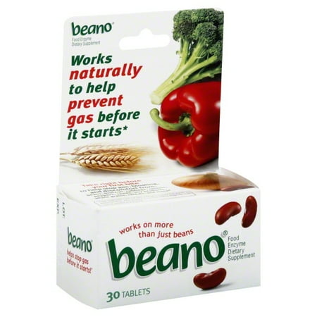 Beano Food Enzyme Dietary Supplement Tablets, 30ct ... Beano Food Enzyme Dietary Supplement Tablets, 30ct ...