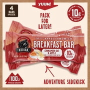 Kodiak Soft-Baked Sandwich Cinnamon Oat and Apple Protein Breakfast Bars, 1.76 oz, 4 Count Box, Ready to Eat