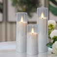 thumbnail image 4 of IMAGE Flickering Flameless Candles Battery Operated, Acrylic Shell Pillar 3D Wick LED Candles with 10-Key Remote Control Timer for, 4 of 9