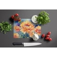 thumbnail image 5 of Chrysanthemums in Watercolor Glass Cutting Board Large 12 in x 15 in, 5 of 5