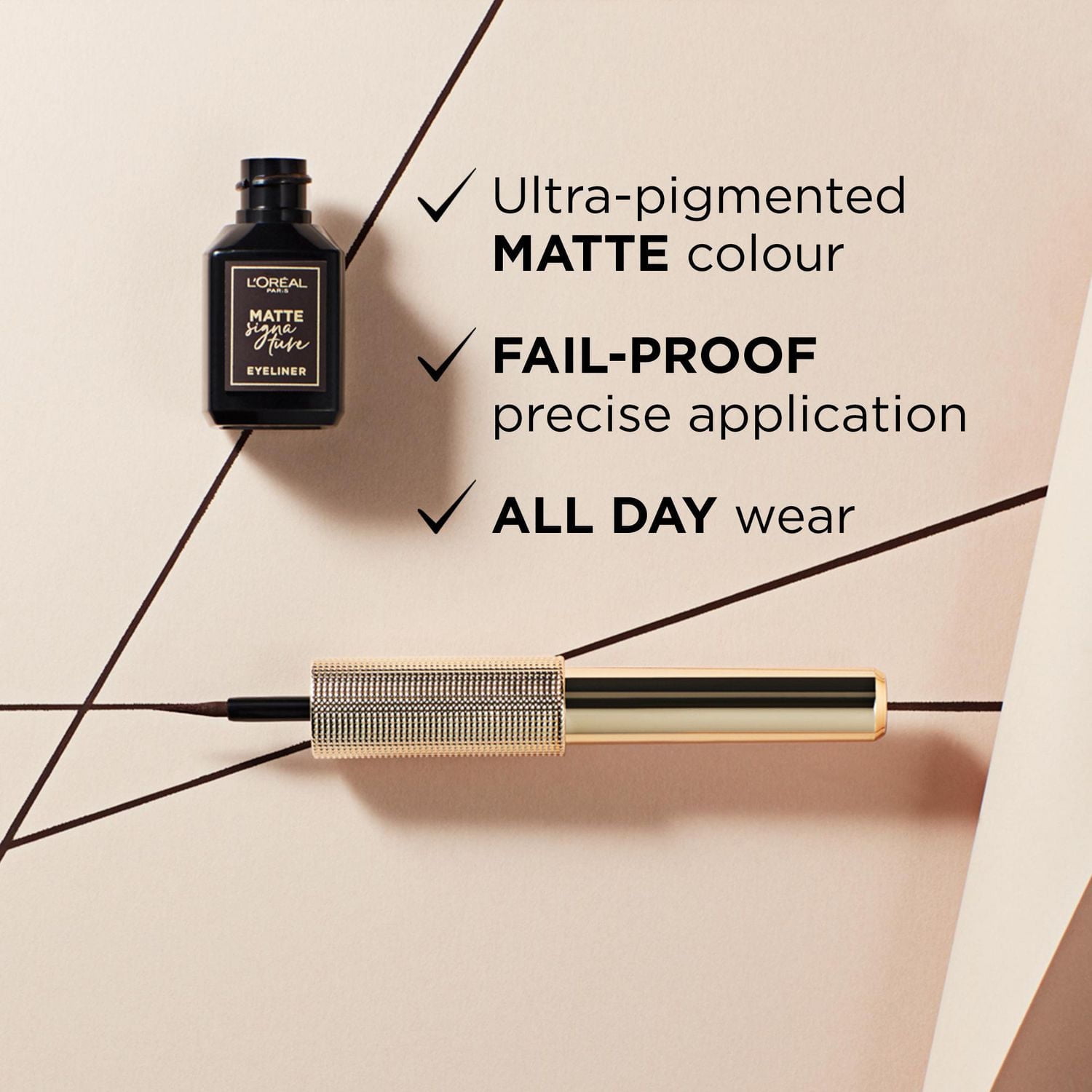 L'Oréal Paris Matte Signature Traceur Liquide, Ultra-Précis, Hydrofuge, Bourgogne