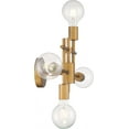 thumbnail image 2 of Delphi 4 - Light Aged Gold Gold Contemporary Wall Sconce, 2 of 11