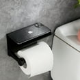 thumbnail image 6 of Self Adhesive Toilet Paper Holder with Phone Shelf Wall Mounted Toilet Paper Roll Holder - Bathroom Washroom Tissue Roll Holder with Storage Shelf, 6 of 6