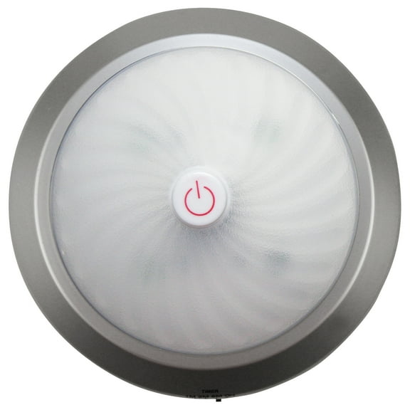 Meridian LED Push-Button Tap Light, Silver