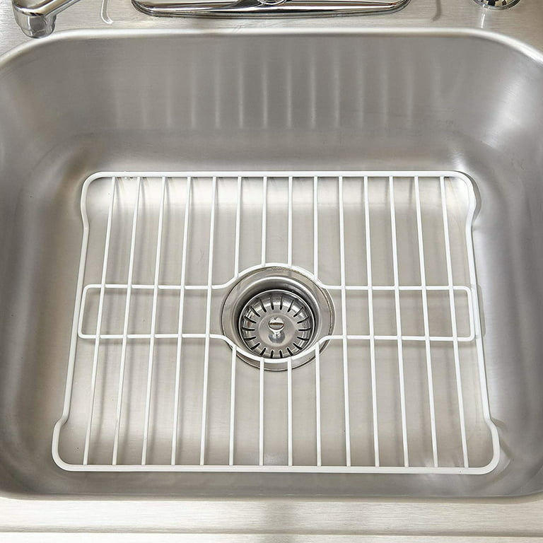 Sink Protectors for Kitchen Sink with White Coating Sink Grate