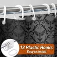 thumbnail image 6 of Halloween Goth Skeleton Shower Curtain 72x72 Inch Gothic Skull Shower Curtains for Bathroom with Hooks Halloween Bathroom Home Bath Decor Waterproof Fabric, 6 of 6