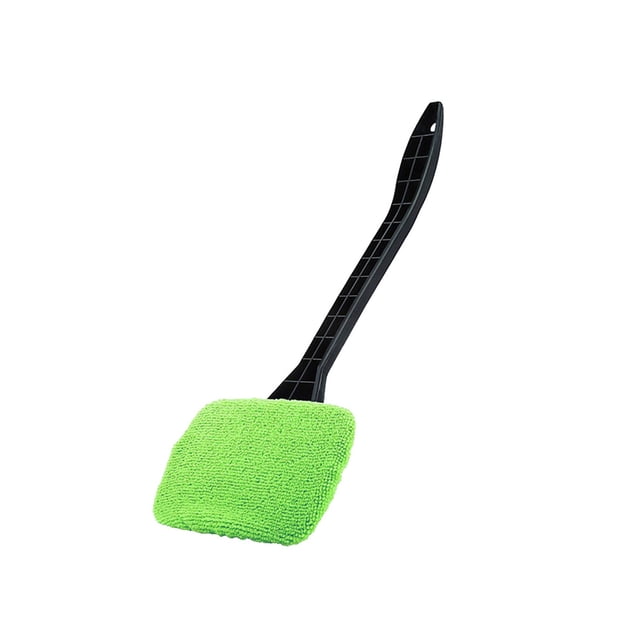 2/1pcs Car Windshield Cleaning Tool, Window Cleaning Brush Kit Wiper Microfiber Long Handle Cleaning Wipe Tool, Reusable Microfiber Pads