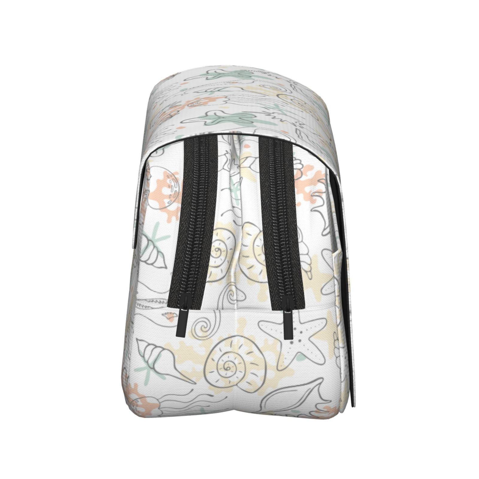 Rateoe Sea Animals Pattern Double Clamshell Pen Case, Storage Organizer with Two Zipper Compartments– Holds Up to 50 Pencils & Pens