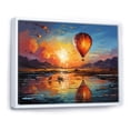 thumbnail image 2 of Designart "Yellow Hot Air Ballon expressionistic" Hot Air Balloon Floater Framed Wall Art Print, 2 of 7