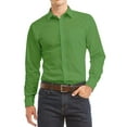 thumbnail image 1 of Men's Dress Shirt Long Sleeve Regular Fit Button Up Pocket Solid Standard Cuff, 1 of 2