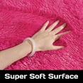 thumbnail image 5 of Jakolive Plush Shaggy 7'x7' Circular Carpet, Rose Red Princess Castle Design, Fluffy Kids' Rug, Adorable Accent, for Girls' Room, Living Space, 5 of 8