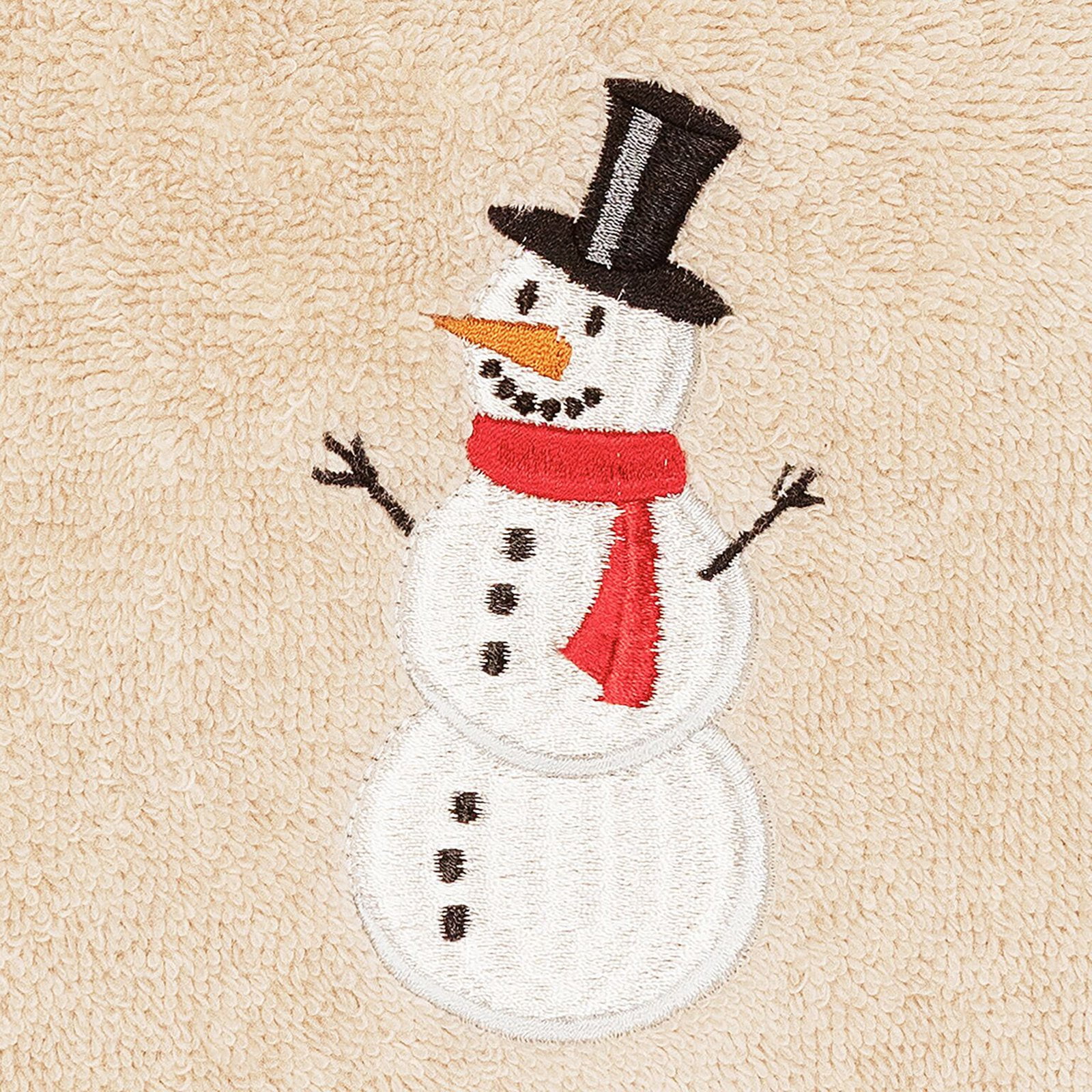Linum Home Textiles Snowman Embroidered Turkish Cotton Hand Towels - Set of 2