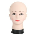 thumbnail image 2 of Cabeza de Maniquí Femenina Calva, Cabeza de Atrenamiento de Maquillaje, Cabeza de Peluca, Maniquí de Cosmetología Profesional, Cabeza de Muñeca para Pestañas, extensiones de, 2 of 7