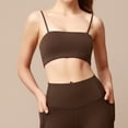 thumbnail image 6 of Womens Bras Sports Bra Vest Push-Up Yoga Fitness Sports Bra With Removable Chest Pad Sport Bras for Women Coffee S, 6 of 6