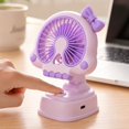 thumbnail image 6 of Table Top Charging Desk Fan, Skull Shaped Small Portable Adjustable Design, Pink Personal Cooling For Office Home Dorm Bedroom, 6 of 9