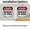 thumbnail image 3 of Dog Warning Shield Sign Beware Of Dogs 12 inch X 12 inch Shield Shaped Heavy Duty 3.2 mil Vinyl Decal Weather Resistant, UV Protected for Workplace Made in the USA, 3 of 6