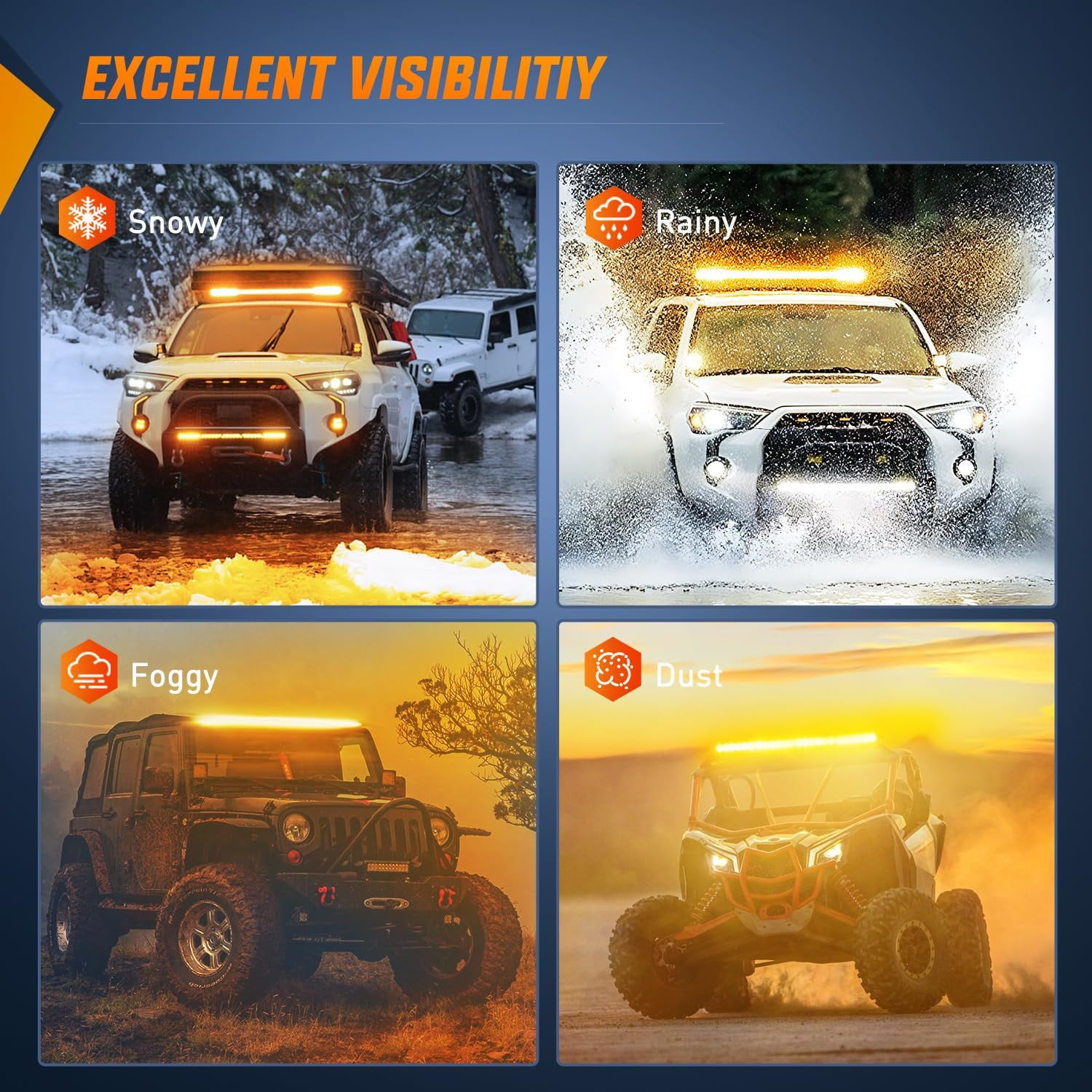 Nilight 41 Inch Amber Single Row Led Light Bar Super Slim 200W Spot & Flood Combo Driving Off Road 3D LED Fog & Driving Light Roof Bumper Light Bars for Trucks Ford Boat ATV UTV, 2 Years Warranty